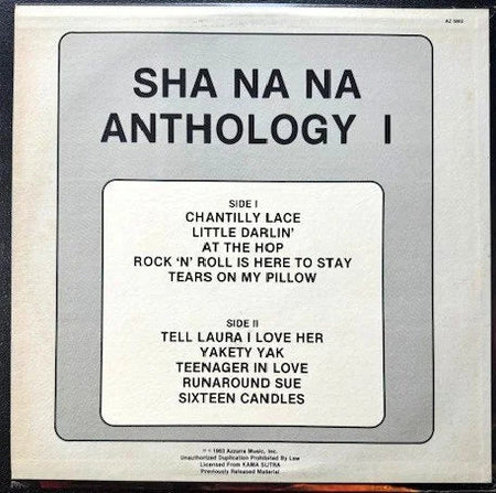 Sha Na Na – Anthology I (Used) - Maple City Music