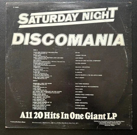Various ‎– Saturday Night Discomania (Used) - Maple City Music
