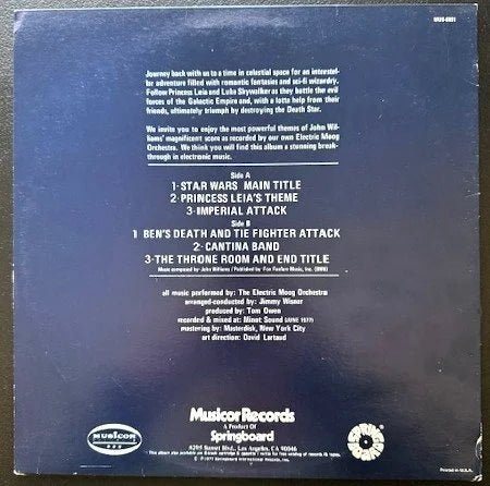 The Electric Moog Orchestra – Music From Star Wars (Used) - Maple City Music