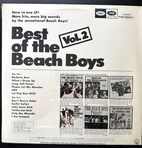 The Beach Boys ‎– Best Of The Beach Boys, Vol. 2 (Used) - Maple City Music