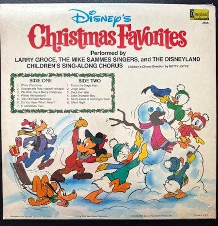 Larry Groce, The Mike Sammes Singers And The Disneyland Children's Sing-along Chorus – Disney's Christmas Favorites (New) - Maple City Music