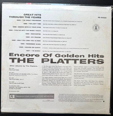 The Platters – Encore Of Golden Hits (New) - Maple City Music