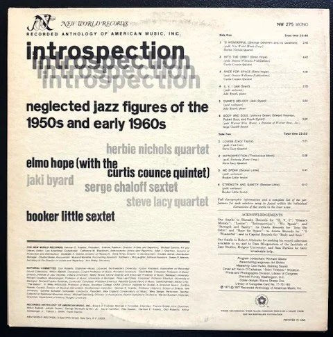 Various – Introspection (Neglected Jazz Figures Of The 1950s And Early 1960s) (Used) - Maple City Music