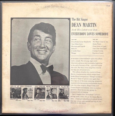 Dean Martin – Everybody Loves Somebody (Used) - Maple City Music