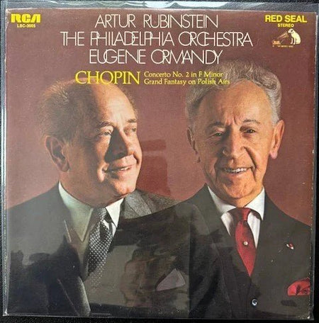 Artur Rubinstein*, The Philadelphia Orchestra, Eugene Ormandy : Chopin* – Concerto No. 2 In F Minor / Grand Fantasy On Polish Airs (Used) - Maple City Music