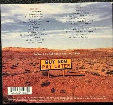 Van Halen – Live: Right Here, Right Now (2xCD, 1993, Warner Bros. Records 9 45198-2-DJ) - Maple City Music