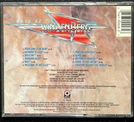 Vandenberg – Best Of Vandenberg (CD, Compilation, Club Edition, ATCO A2 90928) - Maple City Music