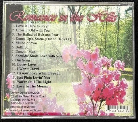 Davey Davis – Romance In The Hills (CD, 2006, Lunker Records) - Maple City Music
