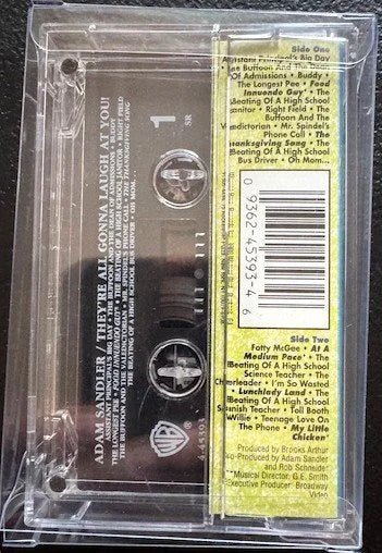 Adam Sandler – They're All Gonna Laugh At You! (Cassette, 1993, Warner Bros. Records 9 45393-4) - Maple City Music