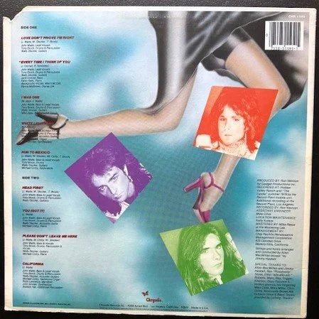 The Babys – Head First (LP, 1979, Chrysalis CHR 1195) - Maple City Music