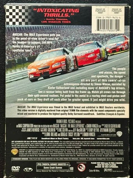 NASCAR: The IMAX Experience (DVD, Warner Bros. / IMAX) - Maple City Music