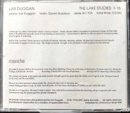 Lar Duggan - The Lake Studies (New) - Maple City Music