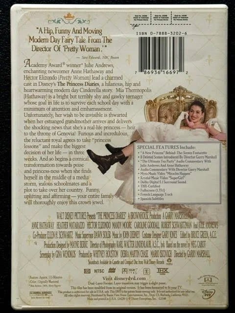 The Princess Diaries (DVD, 2001, Walt Disney Pictures) - Maple City Music