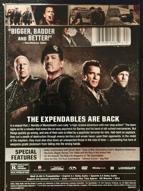 The Expendables 2 (DVD, 2012, Lionsgate) - Maple City Music
