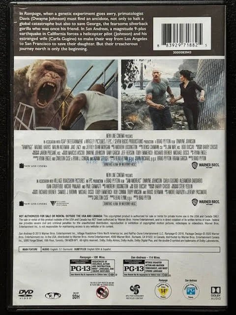 Rampage / San Andreas – 2 Film Collection (Used) - Maple City Music