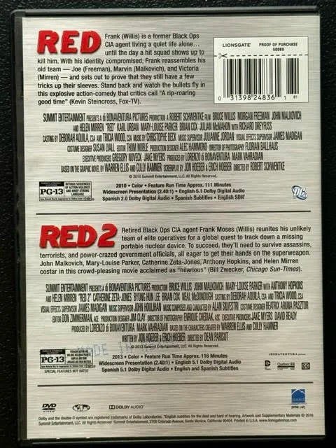 RED / RED 2 – Double Feature (DVD, Lionsgate) - Maple City Music