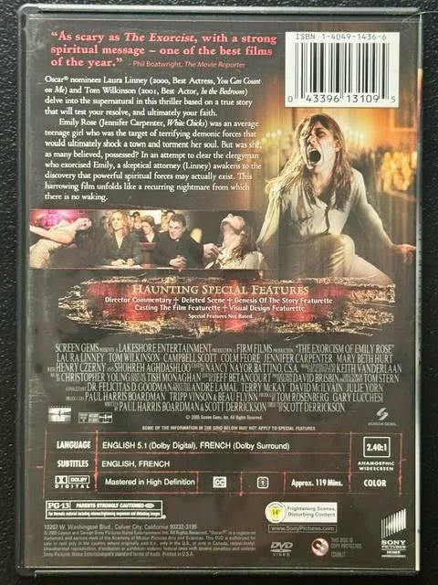 The Exorcism of Emily Rose – Special Edition (DVD, 2005, Screen Gems / Sony Pictures) - Maple City Music