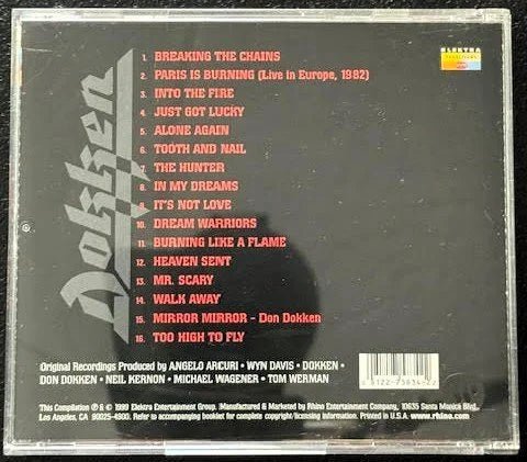 Dokken – The Very Best Of Dokken (CD, Compilation, Remastered, 1999, Rhino Records R2 75834) - Maple City Music