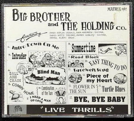 Big Brother & The Holding Company – Live Thrills (CD, Big Sur Records BSR0015) - Maple City Music