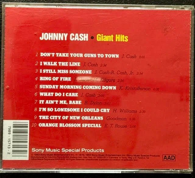Johnny Cash – Giant Hits (CD, 1993, Sony Music Special Products A 15713) - Maple City Music