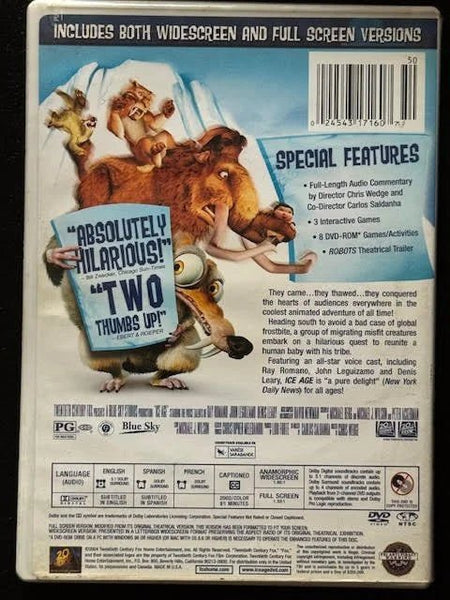Ice Age (DVD, 2002, 20th Century Fox Home Entertainment) - Maple City Music