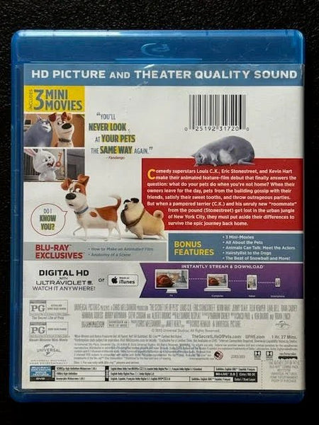 The Secret Life of Pets – Blu-ray + DVD Combo Pack (Used) - Maple City Music