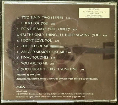 Conway Twitty – Final Touches (CD, 1993, MCA MCAD-10882) - Maple City Music