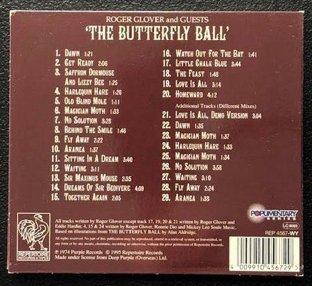 Roger Glover And Guests – The Butterfly Ball And The Grasshopper's Feast (CD, 1995, Repertoire Records REP 4567-WY) - Maple City Music