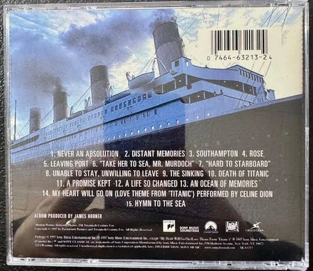 James Horner – Titanic (Music From The Motion Picture) (CD, Album, Pitman Pressing, 1997, Sony Classical / Sony Music Soundtrax SK 63213) - Maple City Music