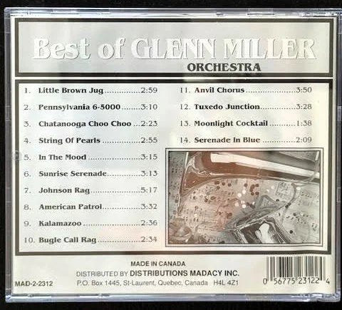 Glenn Miller Orchestra – Best Of Glenn Miller Orchestra (CD, Compilation, Stereo, 1995, Madacy MAD-2-2312) - Maple City Music