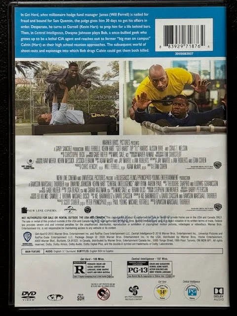 Get Hard / Central Intelligence – 2 Film Collection (DVD, 2019, Warner Bros. Home Entertainment) - Maple City Music