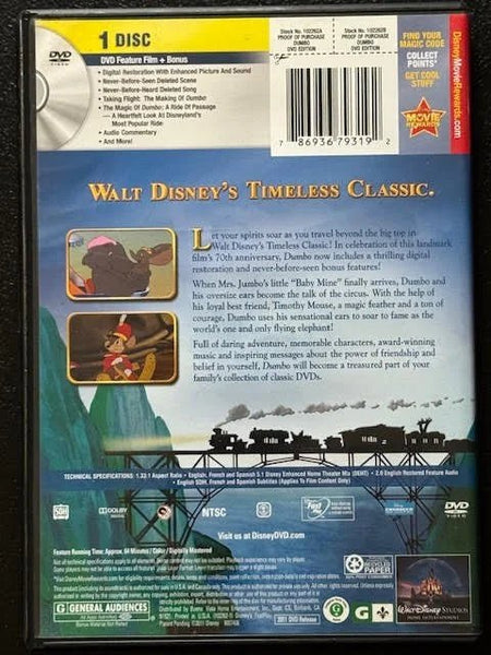 Dumbo (DVD Edition, Walt Disney Home Entertainment) - Maple City Music