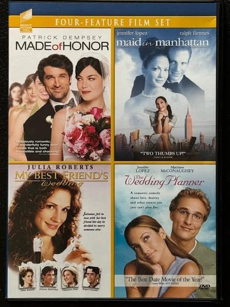 Romantic Comedy 4-Film Collection Made of Honor • Maid in Manhattan • My Best Friend’s Wedding • The Wedding Planner (Used) - Maple City Music