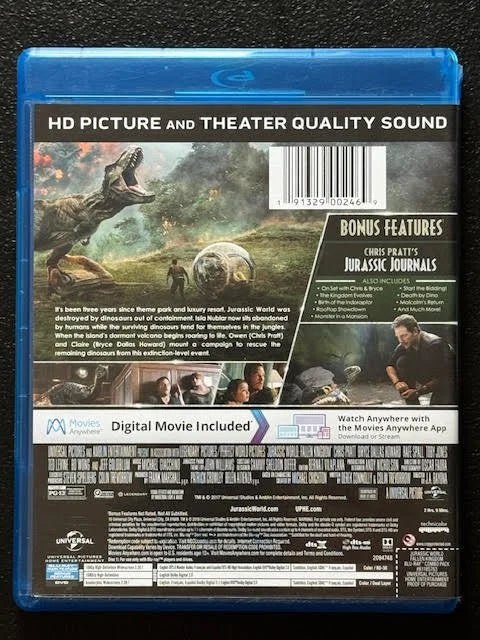 Jurassic World: Fallen Kingdom — Blu-ray + DVD Combo Pack (Used) - Maple City Music