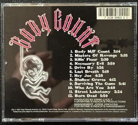 Body Count – Born Dead (CD, Album, 1994, Virgin 7243 8 39802 2 2) - Maple City Music