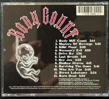Body Count – Born Dead (CD, Album, 1994, Virgin 7243 8 39802 2 2) - Maple City Music