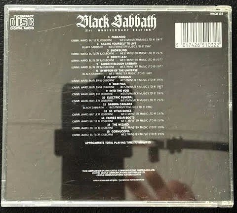 Black Sabbath – Backtrackin' (21st Anniversary Edition) (CD, Compilation, Reissue, 1991, Castle Communications TRKCD 103) - Maple City Music
