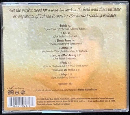 Michael Maxwell – Bach For The Bath (CD, 2001, Avalon 19518) - Maple City Music