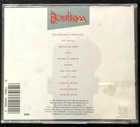 Bonham – The Disregard Of Timekeeping (CD, Album, 1989, WTG Records PK 45009) - Maple City Music