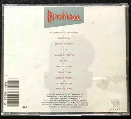 Bonham – The Disregard Of Timekeeping (CD, Album, 1989, WTG Records PK 45009) - Maple City Music