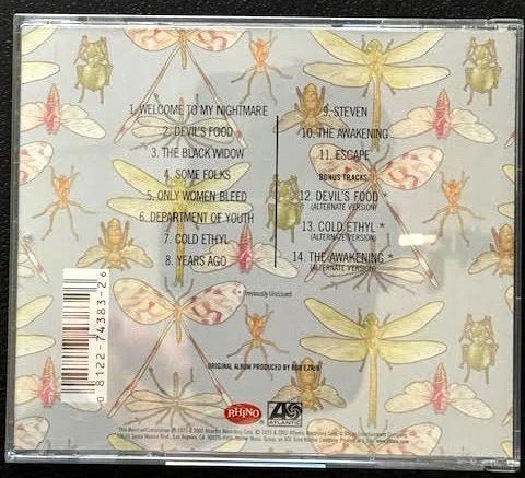 Alice Cooper – Welcome To My Nightmare (CD, Album, Reissue, Remastered, 2002, Atlantic / Rhino Records R2 74383) - Maple City Music
