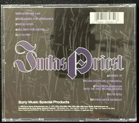 Judas Priest – Prisoners Of Pain (CD, 1996, Sony Music Special Products A 28064) - Maple City Music