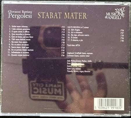 Giovanni Battista Pergolesi – Stabat Mater (CD, 1995, Musica Di Angeli 5028421991832) - Maple City Music