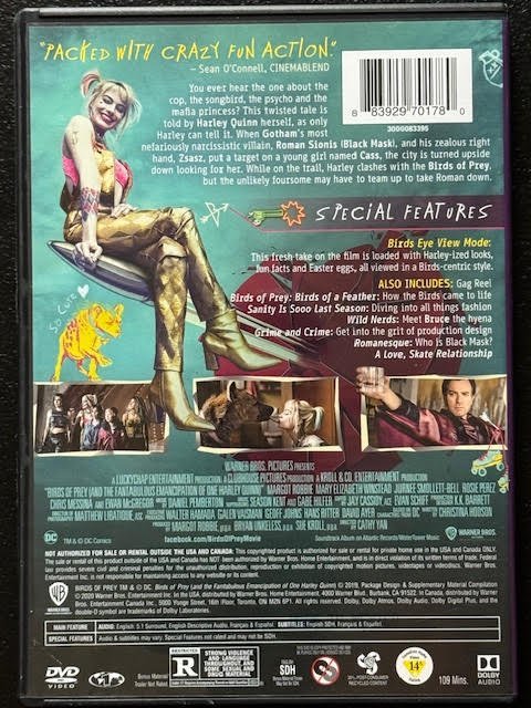 Birds Of Prey (And The Fantabulous Emancipation Of One Harley Quinn) (DVD, 2020, Warner Bros. Pictures) - Maple City Music