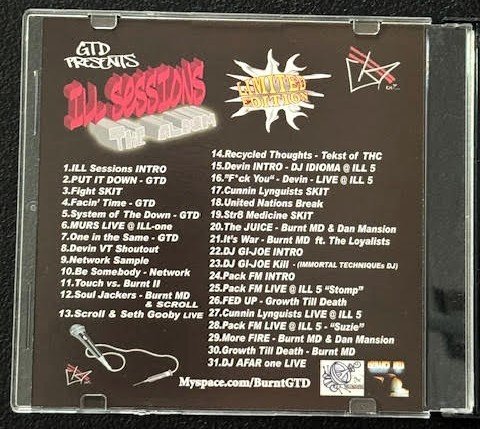 GTD Presents – Ill Sessions (Limited Edition) (CD, Compilation, Limited Edition, GTD / Burnt G.T.D. Network) - Maple City Music