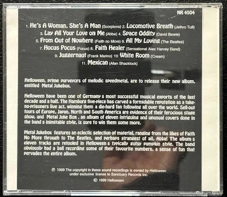 Helloween – Metal Jukebox (CD, 1999, Sanctuary NR 4504) - Maple City Music