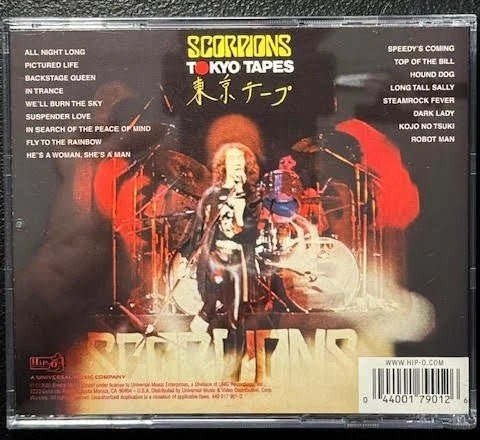 Scorpions – Tokyo Tapes (CD, Reissue, Remastered, 2002, Hip-O Records 440 017 901-2) - Maple City Music