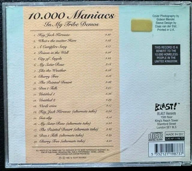 10,000 Maniacs – In My Tribe Demos (CD, 1989, Blast First BFFP CD90) - Maple City Music