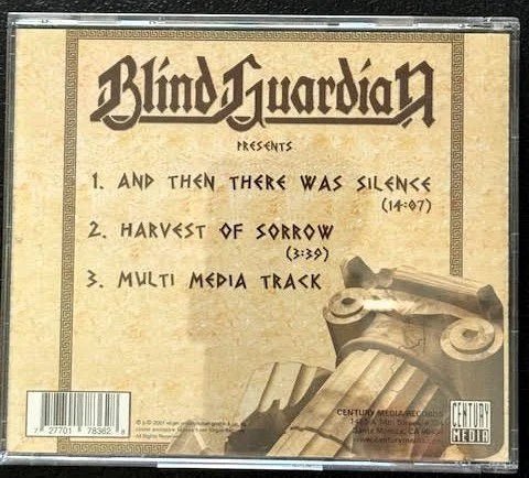 Blind Guardian – And Then There Was Silence (CD, Single, Enhanced, 2001, Century Media 7836-2) - Maple City Music