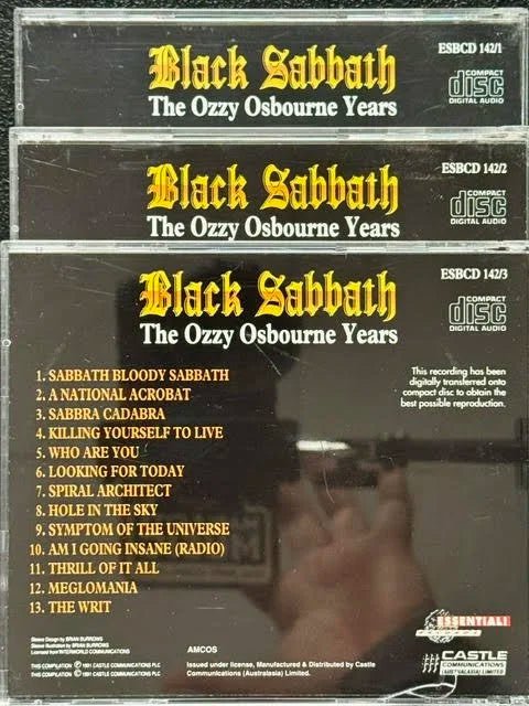 Black Sabbath – The Ozzy Osbourne Years (3 × CD, Compilation Box Set, 1991, Castle Communications ESBCD 142/1-3) - Maple City Music